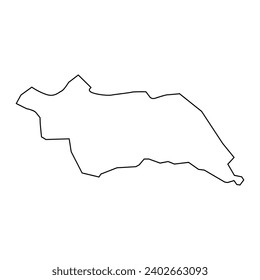 Landkarte von Famagusta, Verwaltungseinheit der Republik Zypern. Vektorgrafik.