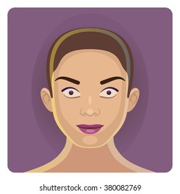 Famale Avatar Square Face Shape