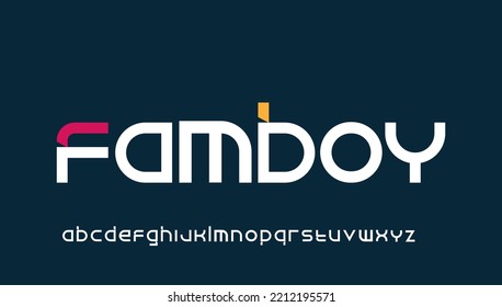 Famboy typography letter logo design