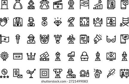 Symbole für Ruhm und Prominente Einfaches Vektorsymbol. Entwurfsvorlage für Illustrationssymbole für Web Mobile UI-Element.