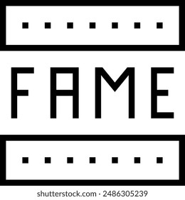 fame icon. Thin linear style design isolated on white background