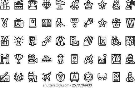 Fame icons High-Quality Vector Icons Collection with Editable Stroke. Ideal for Professional and Creative Projects