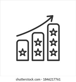 Fame rank vector icon on white background