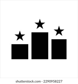 Fame ranking chart vector icon