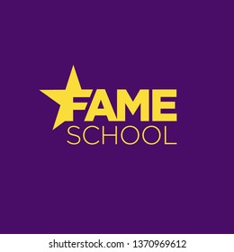 Fame School Vector Logo Template