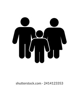 Famili icon with parents and child
