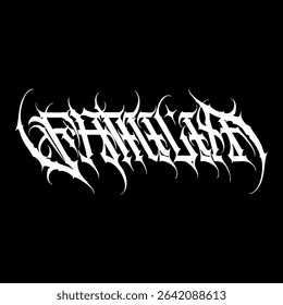 Familia text with Calligraffiti style