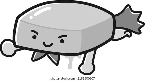 Familiar character illustration of butter