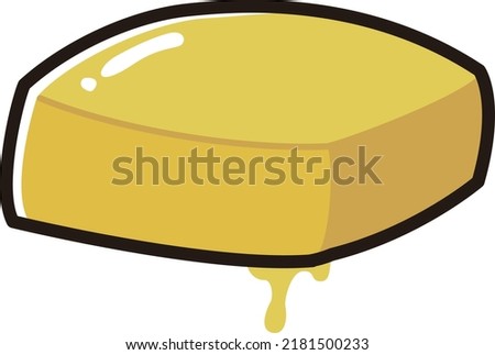 Familiar character illustration of butter