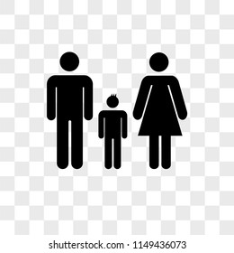 Familiar group of three vector icon on transparent background, Familiar group of three icon