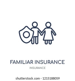 Familiar insurance icon. Familiar insurance linear symbol design from Insurance collection.