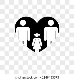 Familiar love vector icon on transparent background, Familiar love icon