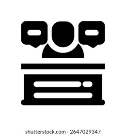 familiarize glyph icon. Strong and solid vector icon for websites, mobile interfaces, presentations, and visual branding. High quality and easy to edit.