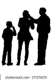 Families with a child on street