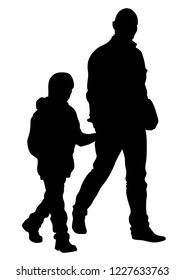 Families with little child on white background