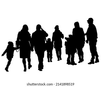 Families with little child on white background