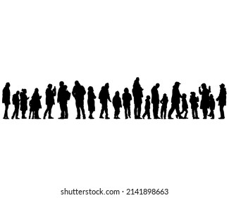Families with little child on white background
