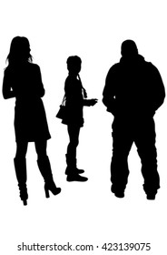 Families people with little child