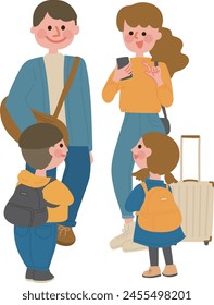Families who travel and do research on their phones