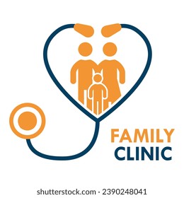 familiy clinic - icon, brand, logo design