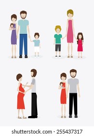 Familiy, desing over white background, vector illustration.