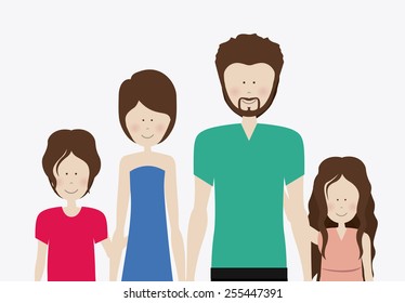 Familiy, desing over white background, vector illustration.