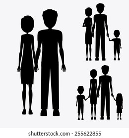 Familiy, desing over white background, vector illustration.