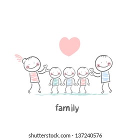 Family Stock Vector (Royalty Free) 137240576 | Shutterstock