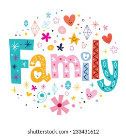 Word Art Family Images Stock Photos Vectors Shutterstock