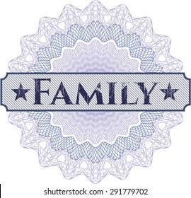 Abstrakte Familienrosette