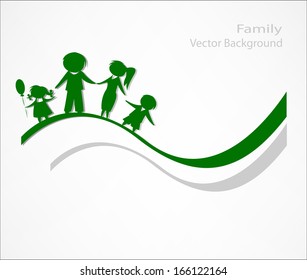 Family abstract vector background