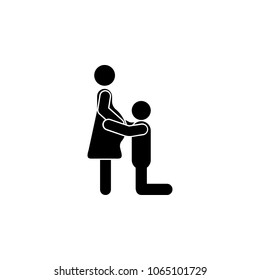 family in anticipation of a child icon. Element of couples in love illustration. Premium quality graphic design icon. Signs and symbols collection icon for websites, web design on white background