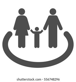 Family Area vector icon. Flat gray symbol. Pictogram is isolated on a white background. Designed for web and software interfaces.