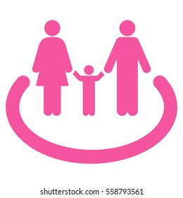 Family Area vector icon. Flat pink symbol. Pictogram is isolated on a white background. Designed for web and software interfaces.