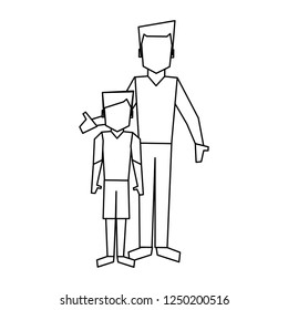 Family avatar concept black and white