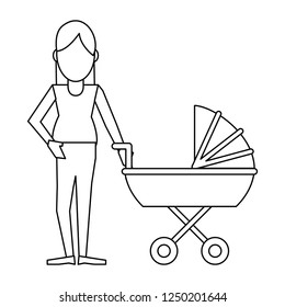 Family avatar concept black and white
