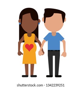 Family avatar faceless cartoon