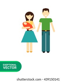 Family with baby