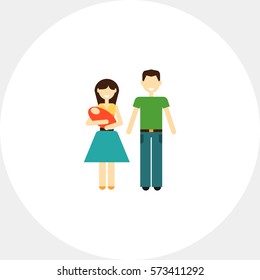 Family with baby