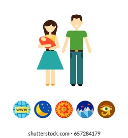 Family with baby