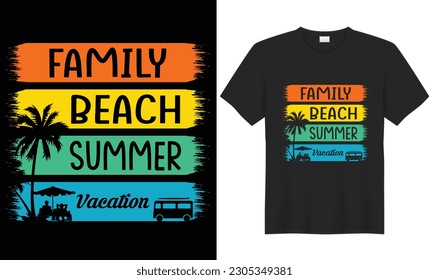 Family beach summer vacation t shirt design. Surfing T-shirt Design, Summer paradise, Surf Paradise, Sea Beach, California Beach, Enjoy Great Summer, T-shirt, Typography T-shirt Design, Vector Illustr