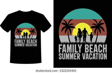 family beach summer vacation t-shirt