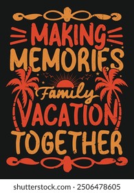 Family beach summer vacation t-shirt Design.