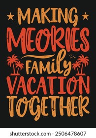 Family beach summer vacation t-shirt Design.