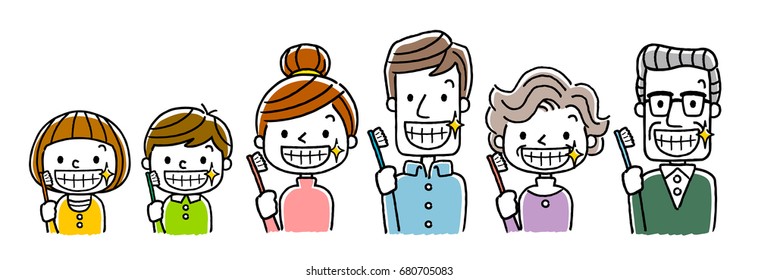 Family With Beautiful Teeth