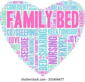 Family Bed word cloud on a white background.  