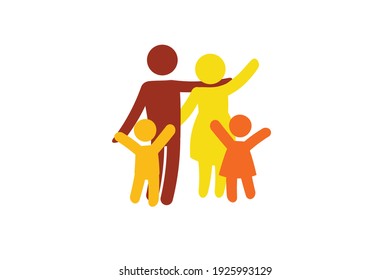 family big family small family illustrations