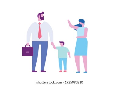 family big family small family illustrations