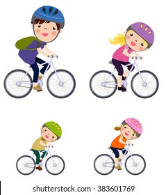 A Family Biking Together