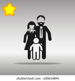 family black Icon button logo symbol concept high quality on the gray background